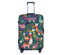 JIUTY Mexican Otomi Animal Printing Large Suitcase Cover, Stretchable Suitcase Cover with Double-Sided Print, Keeps Luggage Closed