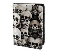 JIUTY Mexican Skull Printing Passport Holder for Women Men,Cowhide Passport Travel Wallet, Travel Document Cover Accessories