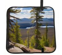 JIUTY Moose Mountain Pine Tree Print Print Compact Seat Cushion Travel Pad Folding Outdoor Sitting Mat Lightweight Waterproof