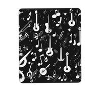 JIUTY Music Symbols Love Mouse Pad With Stitched Edge Non-Slip Rubber Base Washable Mouse Pads For Computers Laptop