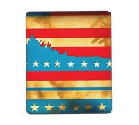 JIUTY Native Hawaiian Flag Mouse Pad With Stitched Edge Non-Slip Rubber Base Washable Mouse Pads For Computers Laptop