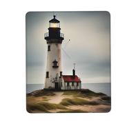 JIUTY Old Lighthouse-Standard-Scale-2_00x Mouse Pad With Stitched Edge Non-Slip Rubber Base Washable Mouse Pads For Computers Laptop