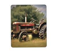 JIUTY Old Tractor Photoes Farm Mouse Pad With Stitched Edge Non-Slip Rubber Base Washable Mouse Pads For Computers Laptop