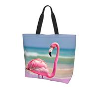JIUTY One Pink Flamingo On Beach Print