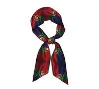 JIUTY Portuguese Flag Trends Womens Spring Fall Silk Scarf Soft Scarves Womens Neckwear For Evening Dresses Travel