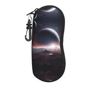 JIUTY Space Planet Glasses Case Soft 1 Pack Portable Eyeglass Case,Soft Sunglasses Case Convenience For Daily Use