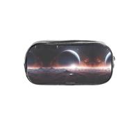 JIUTY Space Planet Stylish Clear Pen Case with Smooth Zipper, Multi-Purpose Stationery Bag for School & Office