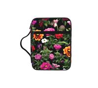 JIUTY Thug Life Flowers Printed Bible Tote Bag with Sturdy Handle Protective Carrying Case for Church Worship & Pilgrimage