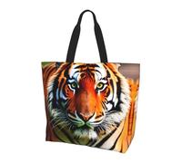 JIUTY Tiger Stripes Orange Pattern Print