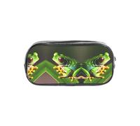 JIUTY Tree Frog Baby Stylish Clear Pen Case with Smooth Zipper, Multi-Purpose Stationery Bag for School & Office
