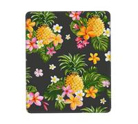 JIUTY Tropical Pineapple Hawaiian Mouse Pad With Stitched Edge Non-Slip Rubber Base Washable Mouse Pads For Computers Laptop
