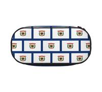 JIUTY West Virginia State Flag Cute Aesthetic Big Capacity Zipper Pencil Cases Pen,Portable Office Desk Organizer for Adults