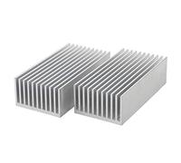 JIUWU Heatsink Cooling Module Aluminum Heat Radiator Cooling Fin for High Power LED Amplifier Transistor Silver 2 Pack