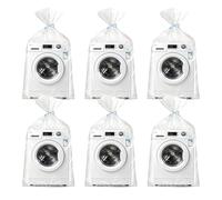 JiuXinYuKeJi 6 Pcs Extra Large Clear Plastic Storage Bags, 90 x 120CM Thick Waterproof Flat Plastic Bags,Luggage, Plush Toys, Home Moving, Garage and Warehouse Storage