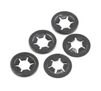 jiuxinyun 10/20pcs M 2 M2.5 M3 M4 M5 M6 M8 M10 M12 Black Star Lock Plum Bearing Retaining Rings Flower Washer Clip(M8 10pcs)
