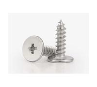 jiuxinyun 10-50pcs M2 M2.5 M3 M4 M5 M6 304 Stainless Steel Ultrathin Cross Ultra Thin Low Flat Wafer Head Self Tapping Wood Screw(5MM_M2.6 (50PCS))