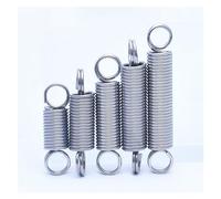 jiuxinyun 10PCS 1.5mm Wire Dia 304 Stainless Steel Ring Hook Extension Spring Tension Spring Coil Spring Dual Hook Spring L=30mm-100mm(50mm,1.5x10mm)