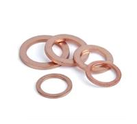 jiuxinyun 10pcs M6 M8 M10 M12 M14 M15 M16 M18 M19 M20 Thickness 2mm Solid Copper Washer Shim Flat Ring Gasket Rings Seal Plain Washers(M19x26x2mm 10pcs)