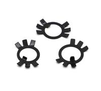 jiuxinyun 5/10pcs GB858 Lock Gasket Spacer M10 M12 M14 M16 M18 M20 M24-M36 Black Steel Lock Washers Retaining Stop Washers for Slotted Round Nuts(M20 10pcs)