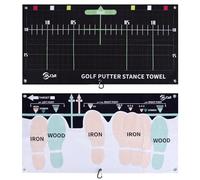 JIUYIBC Golf Sure Stance Ball Position Trainer Towel, Microfiber Swing Trainer Towel and Golf Putter Stance Towel to Improve Your Stance - Setup Positions for All Shots and Clubs