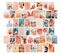 jiuzcare Art Postcards Set of 50, 4x6 Inch Assorted Aesthetic Designs, Laminated Blank Back Cards for Writing, Decorative Vintage Style Collection in Storage Box