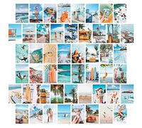 jiuzcare Art Postcards Set of 50, 4x6 Inch Assorted Aesthetic Designs, Laminated Blank Back Cards for Writing, Decorative Vintage Style Collection in Storage Box