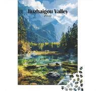 Jiuzhaigou Valley, China Jigsaw Puzzle 1000 Pieces, Global Monument Landscape, Mindful Activity, Premium Paper Puzzle, for Home Décor Fans, 70x50cm/1000pcs
