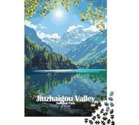Jiuzhaigou Valley National Park, China Jigsaw Puzzle 1000 Pieces, Historic Small Town View, Screen-Free Fun, Interlocking Paper Pieces, for Adults, 52x38cm/1000pcs