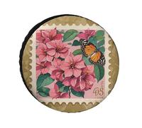 Jiuzhong Ge Hua and Butterfly 24 Inch Oxford Spare Tire Cover Travel Accessories Waterproof Dustproof Tire Covers for RV Jeep SUV Camper Truck