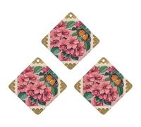 Jiuzhong Ge Hua And Butterfly Car Air Freshener, 3 Pcs Rhombus Hanging Air Freshener Cards, Long Lasting Fragrance Scented Cards for Car, Home, Office Black-style