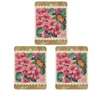 Jiuzhong Ge Hua And Butterfly Car Air Freshener, 3 Pcs Square Hanging Air Freshener Cards, Long Lasting Fragrance Scented Cards for Car, Home, Office Black-style