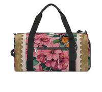 Jiuzhong Ge Hua And Butterfly Gym Bag for Men Women, Waterproof Gym Tote Bags, Large Duffel Bag for Travel Workout