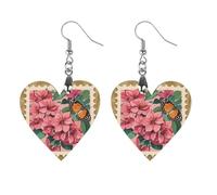 Jiuzhong Ge Hua And Butterfly Wooden Earrings for Women, Vintage Elegant Wood Jewelry, Lightweight Earrings for Wedding, Party, Everyday Jewelry Gift, Apricot shaped, Wood, wood