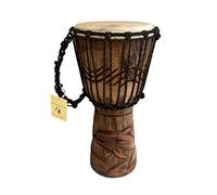 JIVE Djembe Drum African Bongo Congo Wood Drum Deep Carved Solid Mahogany Goat Skin Professional Quality 16" High (Dolphin)