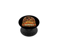 Jive Turkey Retro Disco Thanksgiving Funk Bird Art PopSockets Adhesive PopGrip