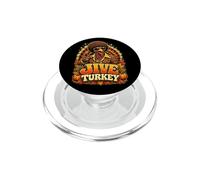 Jive Turkey Retro Disco Thanksgiving Funk Bird Art PopSockets PopGrip for MagSafe