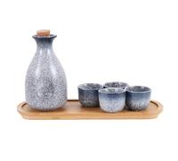 JIVIMOCO 1 Set Exquisite Japanese Style Ceramics Sake Cup Sake Pot Retro Sake Set Japanese Retro Simple Ceramic Sake Cup and Pot