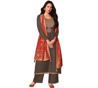 JIVRAJ FASHION Blue Color Indian Pakistani Salwar Kameez Plazzo Suits Ethnic Party Wear Plazo Shalwar Dress with Dupatta (XXL UK 18 Bust 46 Waist 42 Hips 48, Choice 3)