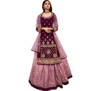 JIVRAJ FASHION Indian Pakistani Embroidery Worked Shalwar Kameez Lehenga Suits Stitched Wedding Wear Lengha Salwar Dress with Dupatta (XS UK 8 Bust 36 Waist 32 Hips 38, Choice 5)