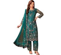 JIVRAJ FASHION Indian Pakistani Wedding Wear Plus Size Kameez Salwar Suits Embroidery Work Shalwar Kameez Trouser Pant Dress (UK, Numeric, 42, Regular, Regular, Choice 5)