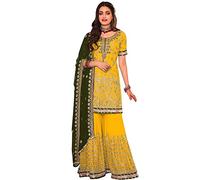 JIVRAJ FASHION Light Colors Festival Collections Indian Ethnic Wear Salwar Kameez Plazzo Suits Pakistani Women's Wear Stitched Dresses (L UK 14 Bust 42 Waist 38 Hips 44, Choice 3)