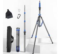 Jivuio 78.8" Heavy Duty Light Stand, Aluminum Photography Tripod with Independent Adjustable Legs for Uneven Ground, Reverse-Folding Travel Stand with Bag for Softbox, Speedlite, Outdoor & Studio