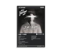JIWEUQWENN 21 Savage Poster I Am I Was Album Cover Poster Vintage Wall Art Canvas Aesthetic Posters Music And Movies Decor Painting for Living Room Bed Room 08x12inch(20x30cm) Unframe-style