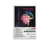 JIWEUQWENN Black Sabbath Album Paranoid Poster Vintage Wall Art Canvas Aesthetic Posters Music And Movies Decor Painting for Living Room Bed Room 12x18inch(30x45cm) Unframe-style