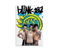 JIWEUQWENN Blink-182 Poster Vintage Wall Art Canvas Aesthetic Posters Music And Movies Decor Painting for Living Room Bed Room 08x12inch(20x30cm) Unframe-style