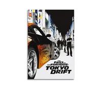 JIWEUQWENN The Fast And The Furious - Tokyo Drift Poster Vintage Wall Art Canvas Aesthetic Posters Music And Movies Decor Painting for Living Room Bed Room 12x18inch(30x45cm) Unframe-style