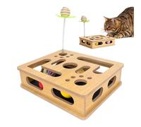 Jiwyunlu Cat Nail File Scratcher | Interactive Wooden Indoor Grinding Toy | Cat Scratcher That Files Nails Built-in Sandpaper | for Dog Pet Kitten Puppy House Play Indoor