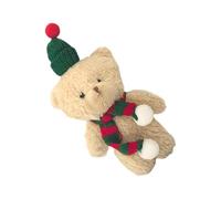 Jiwyunlu Christmas Plush 4.7Inch Soft Cute Realistic Bear Pendant Decor | Stuffed Christmas Doll Pendant for Car Keys, Backpacks, Bags, School, Travel, Daily Commuting