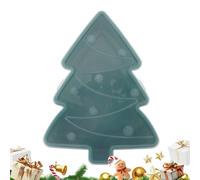 Jiwyunlu Christmas Snack Tray - Holiday Snack Tray Container with Lid - Christmas Tree Gingerbread Man Snowman Snowflake Candy Dish for Nuts Fruit Popcorn Party Kitchen Table Countertop