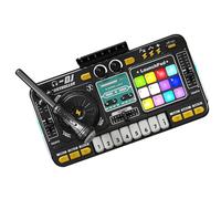 Jiwyunlu Kids DJ Mixer Toy - Interactive Music Keyboard Toy - Educational Musical DJ Set with Microphone, 12 Tracks and 3 Sound Effects, USB Charging, Gift for Boys and Girls